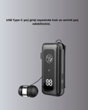 Dijital Ekranlı ve Hızlı Şarjlı Bluetooth 5.2 Makaralı Kulaklık