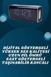Dijital Göstergeli Bluetooth Hoparlör Speaker Taşınabilir Kancalı Saat Göstergeli