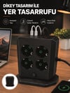 Dikey Priz Kulesi 8 AC Priz 4 USB 2 Type-C Çocuk Korumalı Güç Dağıtıcı