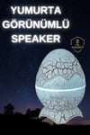 Dinozor Yumurtası Gece Masa Lambası Bluetooth Hoparlör 14 Renk Seçeneği