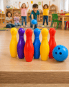 Eğlenceli Bowling Oyuncak Seti Çocuklar İçin Renkli Kuka ve Top