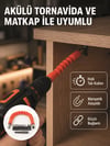 Esnek Bits Uç Seti 12 Parça Manyetik Adaptörlü Matkap Tornavida Aksesuarı