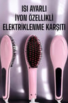 Fön Tarağı Saç Düzleştirici Sıkı Dişli Isı Ayarlı Elektriklenme Karşıtı