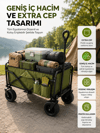 Geniş İç Hacimli Fren Sistemli Katlanabilir Kamp ve Piknik Arabası