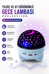 Gökyüzü Temalı Bluetooth Ve Hoparlörlü Şarjlı Çocuk Gece Lambası