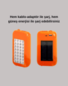Güneş Enerjili LED Powerbank Işıldak – 10000 mAh, Su Geçirmez, 32 LED, Taşınabilir Tasarım