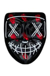Hallowen Parti Maskesi Neon Led Işıklı Maske 3 Modlu Cadılar Bayramı Maskesi