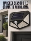 Hareket Sensörlü Güneş Enerjili Duvar Lambası Dış Mekan İçin Güçlü LED Aydınlatma