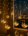 Hilal Yıldız LED Ramazan Işığı 3 Metre Dekoratif Perde Aydınlatması
