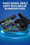 İkili Bluetooth Kulaklık Dijital Göstergeli Uzun Pil Ömrü Yüksek Ses Kaliteli Yeni Nesil