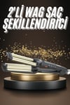 İkili Wag Maşa Saç Şekillendirici Seramik Kaplama Isı Ayarlı