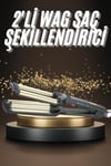 İkili Wag Maşa Saç Şekillendirici Seramik Kaplama Isı Ayarlı