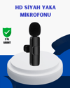 iPhone İçin Çift Mikrofonlu Telsiz Yaka Mikrofonu 360 Derece HD Ses