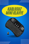 Işıklı Kablosuz Mini Klavye ve Dokunmatik Mouse Seti Türkçe Kablosuz
