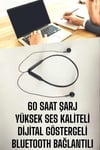 Kablolu Boyun Askılı Dijital Göstergeli Bluetooth Kulaklığı 60 Saat