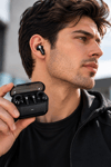 Kablosuz Bluetooth Kulaklık 4 Kulaklıklı 2’si 1 Arada Siyah