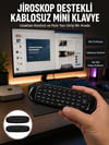 Kablosuz Hava Fareli Mini Klavye Jiroskop Destekli Uzaktan Kumanda Yeni Nesil