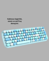 Kablosuz Klavye ve Mouse Seti – Sessiz Tuş, Retro Tasarım