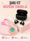 Kablosuz Kulaklık Seti ve Pembe Askılı Analog Charm Saat Günlük Kullanım Kampanyası