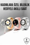 Kadınlara Özel Bileklik Hediyeli Amoled Ekran Akıllı Saat