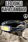 Kamp Feneri Balıkçı Feneri Başlıklı Suya Dayanıklı Kafa Lambası