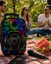 Karaoke Hoparlör RGB LED Işıklı USB FM Radyo Destekli Taşınabilir Speaker
