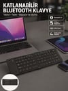 Katlanabilir Bluetooth Klavye 3 Cihaz Bağlantılı Kablosuz Taşınabilir Klavye