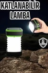 Katlanabilir Kamp Lambası Solar Fener Görünümlü 3 Kademeli Şarjlı