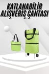Katlanabilir Tekerlekli Pazar Market Çarşı Arabası Market Alışveriş Çantası
