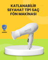Katlanır Gövdeli Saç Kurutma Makinesi Ev ve Valiz Kullanımı