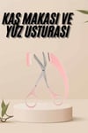 Kavisli Kaş Kirpik Düzeltici Bıyık Alma Taraklı Kaş Makası Yüz Bakım Seti Makas