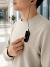 Klipsli Tek Kulaklıklı Kablosuz Bluetooth Kulaklık Dijital Ekranlı Taşınabilir Model