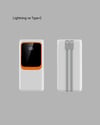 Kompakt 10000 mAh Powerbank – Dijital Göstergeli, Type-C ve Lightning Uyumlu