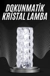 Kristal Lamba Masa Lambası Şarjlı Masa Lambası Dokunmatik Sensör Usb Şarjlı