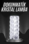 Kristal Lamba Masa Lambası Şarjlı Masa Lambası Dokunmatik Sensör Usb Şarjlı
