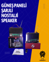 KTF-1428 Solar Enerjiyle Şarj Olabilen Bluetooth Nostalji Hoparlör – Taşınabilir, Güçlü Ses, MP3 Okuyucu