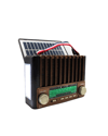 KTF-1428 Solar Enerjiyle Şarj Olabilen Bluetooth Nostalji Hoparlör – Taşınabilir, Güçlü Ses, MP3 Okuyucu