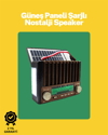 KTF-1428 Solar Panel Destekli Şarjlı Bluetooth Hoparlör – FM/AM/SW Radyo, AUX ve TF Kart Girişli