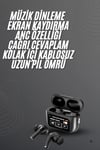 Kulak İçi Bluetooth Kulaklık Ekranlı Müzik Dinleme Çağrı Cevaplama Siyah Yeni Nesil