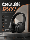 Kulak Üstü Bluetooth Kulaklık Ayarlanabiilir Uzun Pil Ömrü Kablosuz 5.0 Bluetooth