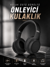 Kulak Üstü Kablosuz Bluetooth Kulaklık Gürültü Önleyici Ayarlanabilir