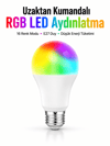 Kumanda Destekli Çok Renkli Akıllı LED Ampul