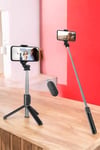 Kumandalı Tripod Telefon Tutucu Selfie Çubuğu 360 Derece Dönebilen