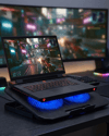 Laptop Soğutucu Stand Çift Fanlı 17 İnç Uyumlu Ayarlanabilir Notebook Altlığı