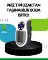 LED Ekranlı Ayarlanabilir Sıcaklık Mini Priz Isıtıcı Sessiz
