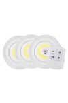 Led Lamba 3'lü Uzaktan Kumandalı Yapışkanlı