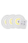 Led Lamba 3'lü Uzaktan Kumandalı Yapışkanlı