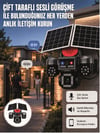 LED Projektörlü Sirenli Güneş Enerjili Akıllı Güvenlik Kamerası
