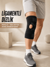 Ligament Destekli Dizlik Ayarlanabilir Cırtlı Açık Patella Diz Destekliği
