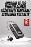 Makaralı Kulaklık SD Kart Girişli Dijital Göstergeli Kablolu Bluetooth Kulaklık
